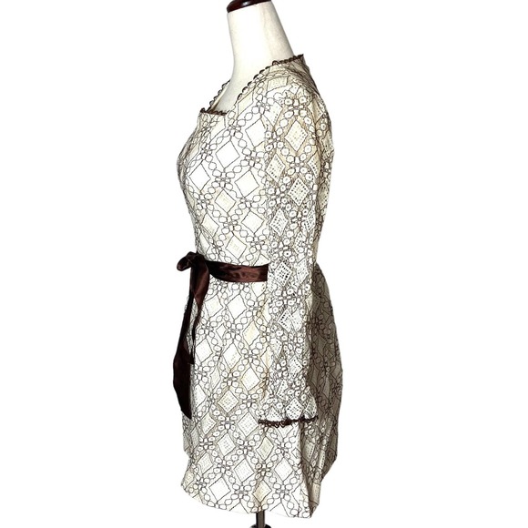 Vintage 1960s Bobbi Brooks Lace Mini Dress S/M - Picture 6 of 10